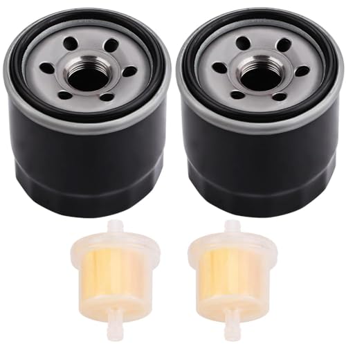 Kizut 2 Pack 136-7848 Oil Filter for Toro 120-4276 127-9222 V-Twin Engine Timecutter SW4200 SW5000 SS4250 SS5000 SS5425 MX5000 Oil Filter with Fuel Filter
