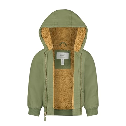 Image of LONDON FOG Boys' Hooded Sherpa-Lined Bomber Jacket