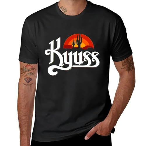 Official merchandise of kyuss band t-shirt edition t shirt boys animal print shirt oversized t-shirt mens t shirts pack black s