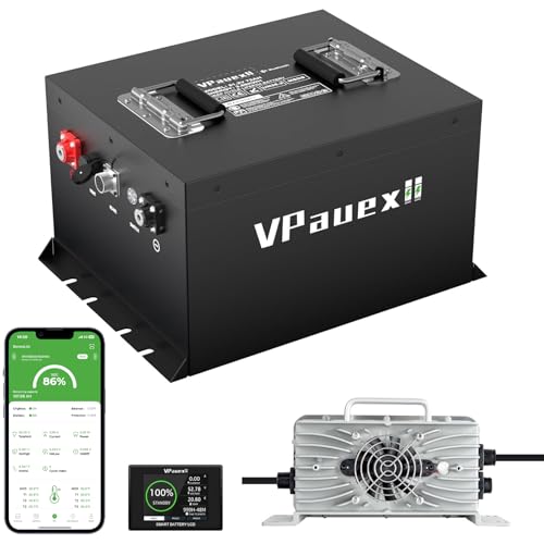 48V Lithium Battery Golf Cart,48V 72Ah Golf Cart Batteries with 18A...