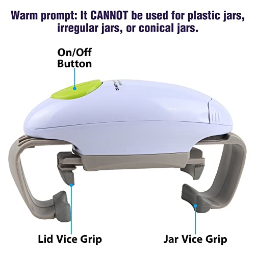Analim Electric Jar Opener For All Size Caps And Lids, Automatic Bottle Opener For Arthritic Weak Hands, Powerful Hands Free Jar Bottle Opener Kitchen Gadget #TOP2