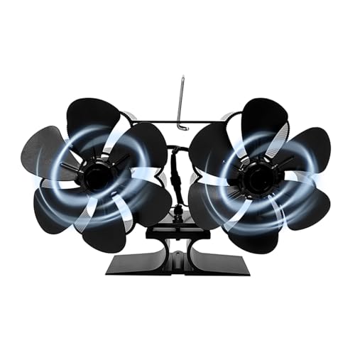 Ventilateur poêle à bois stopper perte chaleur ventilateur auto-alimenté - 3