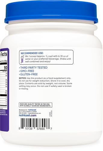 Image of Nutricost Clear Whey Protein Isolate Powder (Concord Grape) 1 LB, GMO-Free | 20g of Protein, 0g Added Sugar, Gluten-Free