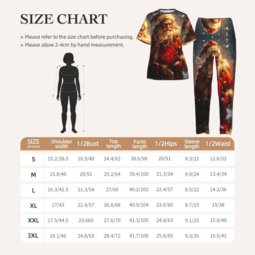 Pyjama Père Noël femme en maille douce pour nuits d'hiver - 6