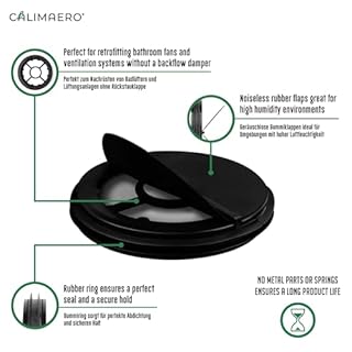 calimaero® SEAL Valvola Non Ritorno Aria 100mm Inlinea Valvola Di Non Ritorno Plastica Riciclata, Alette in Gomma Silenziosa, Adatto a Tutti i Condotti Dell'Aria