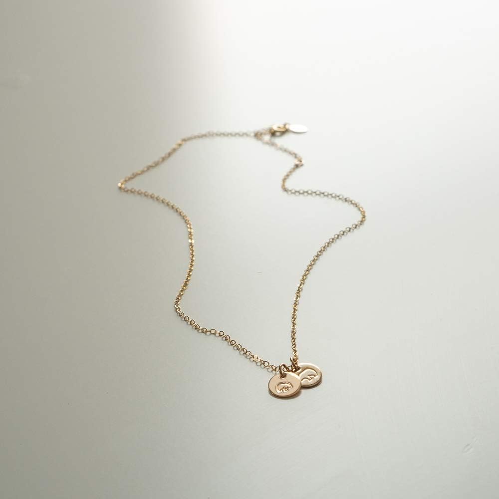 14K Gold Filled Mama Bear and Baby Bear Necklace - Dainty Family Pendant Jewelry for Mothers, New Moms, and Baby Showers, Gift for Women