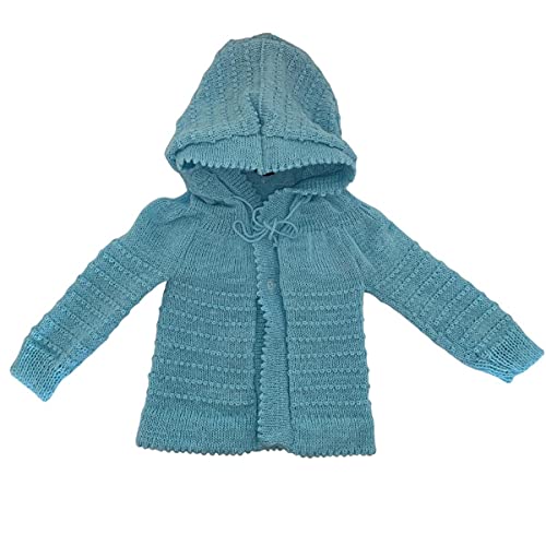 Suéter De Crochê Para Bebê Moda Fashion Infantil (Unico (0 á 6 meses), Azul)