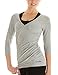 Winshape Damen 3/4-arm Shirt in Wickeloptik Fitness Yoga Pilates Freizeit WS3-GREY-MELANGE-M