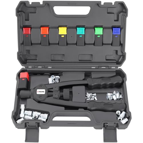 Pince à riveter de précision TECPO et coffret d'inserts filetés en acier - 2