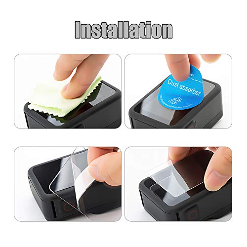 6pcs protetor de tela ultra-claro filme de tela de vidro temperado compatível com câmera gopro hero