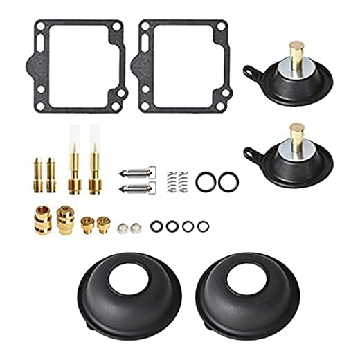 Förgasare Membran Vakuum Reparation Rebuild Kit Byte Fit for Yamaha Virago XV 750 1988-1997 förgasare (Color : Black)