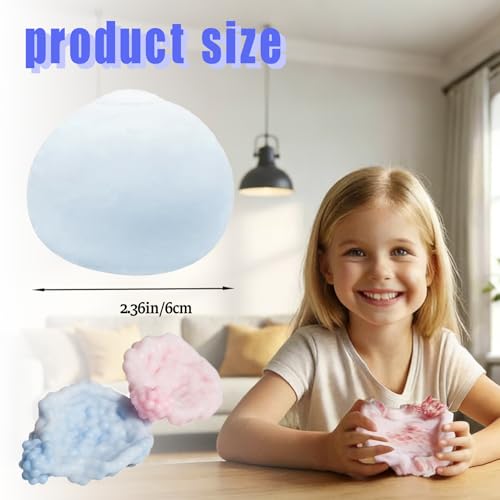 Crunchy Squishy Stress Ball, Crunchy Stress Ball with Beads, ASMR Smoothie Squeeze Toy, Anxiety Relief Fidget Ball for Adults & Kids, Party Favors and Employee Gifts(Blue) - Image 6