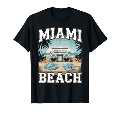 Miami Tshirt Men's Women Retro Florida Miami Beach USA T-Shirt