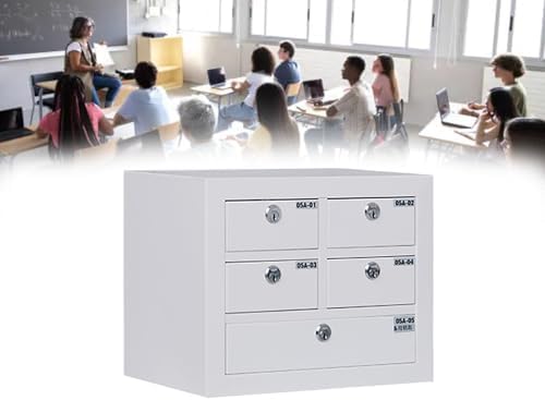 Cell Phone Storage Locker with Secure Door Locks & Keys - Ideal for Schools, Offices, Gyms & Public Spaces - Compact Storage Cabinet (31x20.5x12.7cm / 12x8x12.7in)