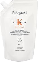 Kérastase Nutritive, Moisturizing Shampoo, For Very Dry Hair, Strengthens and Repairs, With Vegetable Proteins, Bain Satin Riche, Refill 500 ml