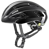 uvex Rise Pro MIPS - Casco de Bicicleta Seguro para Adultos - Ajuste de Talla individualizado - Sistema MIPS - Black Matt - 52-56 cm