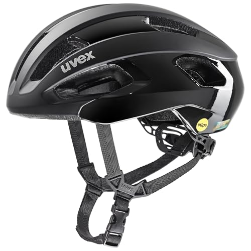 uvex Rise pro MIPS - sicherer Fahrradhelm für Damen und Herren - individuelle Größenanpassung - waschbare Innenausstattung - Black matt - 52-56 cm