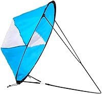 Floving Pop up Kajak Wind Segel, Faltbares Downwind Segel, Tragbare Kanus Downwind Segel, Kajak Segel, Kajaks Kanus (Blau)