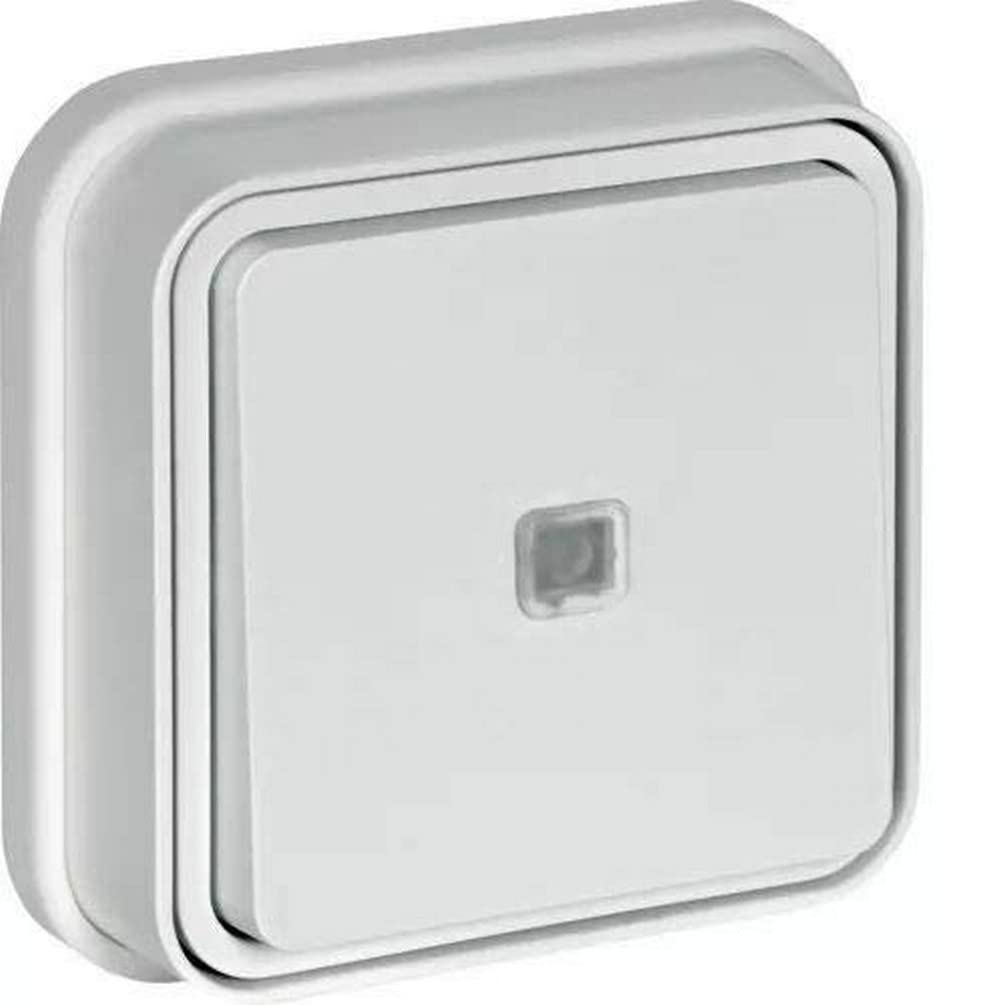 Bouton poussoir indicateur lumineux encastrable blanc haut de gamme