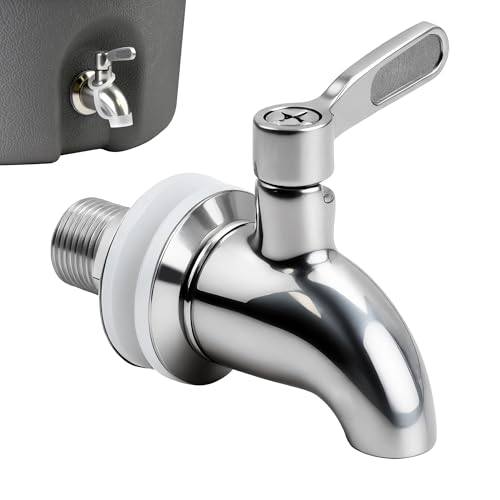 Image of Water Spigot Compatible with Igloo Cooler, 1 Pack Stainless Steel Spigot for Stanley Jug 2 Gallon Igloo Water Dispenser 5 Gallon
