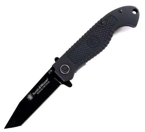 Smith & Wesson CKTACBCP Black Tanto Tactical Coated Knife