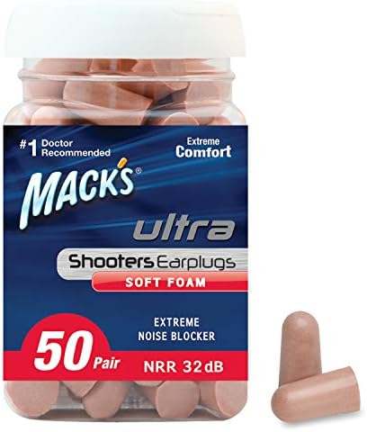 Mack's Ultra Soft Foam Shooting Earplugs, 50 Pair - 32 dB High NR...