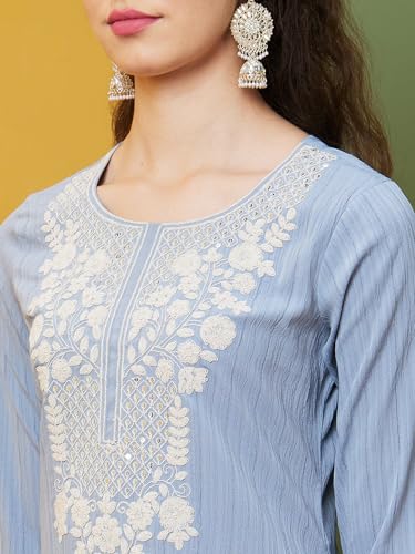Image of Globus Women Kurta Set (3640924001 Maroon S)