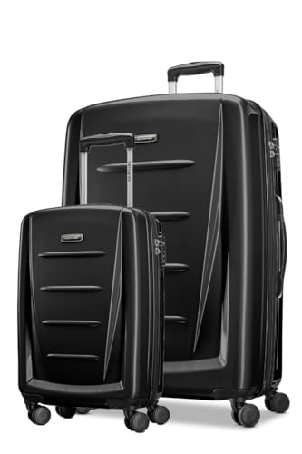 Image of Samsonite Winfield 2 Hardside Expandable Luggage with Spinner Wheels, Brushed Anthracite, 2-Piece Set (20 /28)