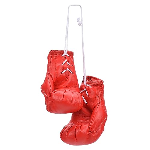 JSCARLIFE1 Pairs Mini Boxing Gloves for Car Mirror, Boxing Gloves Pendant Boxing Gloves Hanging Miniature Punching Gloves for Home Car Accessories Bag Keychain (Red) - Image 4