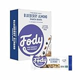 Fody Foods Snack Bars, Blueberry Almond, 1.41 Oz (Pack of 12), 3g Protein, Low FODMAP, Gut & IBS Friendly, Vegan, Lactose Free, Non-GMO, Gluten Free