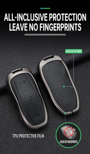 Coque de clé compatible avec Tesla Model S antichoc en cuir - 7