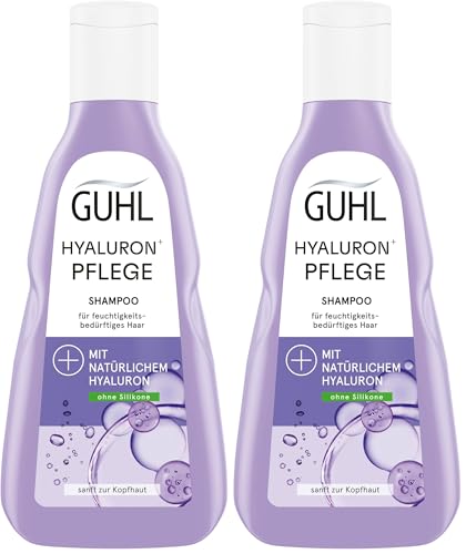 Guhl Hyaluron+ Pflege Feuchtigkeits-Shampoo - Inhalt: 250 ml - Ohne Silikone - Mit natürlichem Hyaluron - Intensive Feuchtigkeit & Pflege (Packung mit 2)