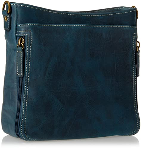 Gun Tote'n Mamas womens Bag Concealed Carry Distressed Buffalo Crossbody Organizer by Gun Tote n Mamas Blue , Blue, Medium US2