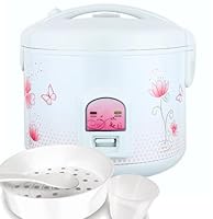 EVERYPAN Delight Electric Rice Cooker and Steamer, White, 1.8L Capacity, 700W, with Non-Stick Bowl, Automatic Cooking, Warmer Function, Measuring Cup, Spatula