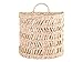 Kosz ścienny z hiacyntu wodnego pleciony kosz różne rozmiary kosz z rączką kosz naturalny Chic Antique (15192-00 wys. 32x30x15,5 cm)