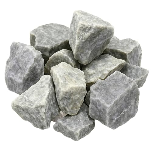 Image of Amazing Gemstone 2 Pieces Hackmanite Fluorescent Sodalite Raw Crystals and Healing Stones, Natural Rocks for Tumbling and DIY Raw Stones and Crystals