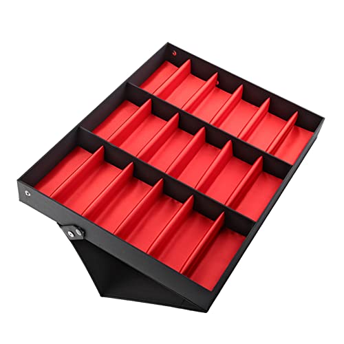 Boîte de rangement pour lunettes évitant les rayures - Présentoir 18 compartiments - 3