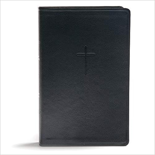 CSB Everyday Study Bible, Black LeatherTouch, Black Letter, Study Notes, Illustrations, Aricles, Easy-to-Carry, Easy-to-Read Bible Serif Type book cover