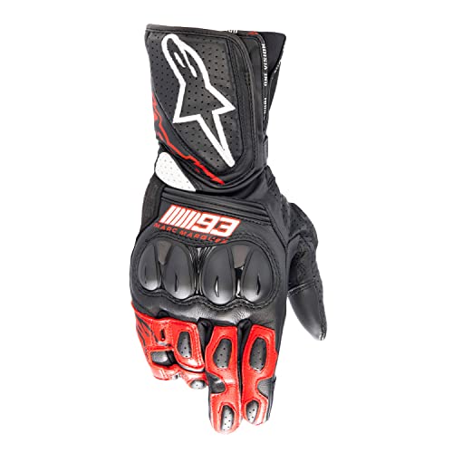 alpinestarsバイクグローブ ブラック/ブライトレッド/ホワイト  MM93 TWIN RING v2LEATHER グローブ 3558821