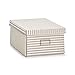 Produktbild Zeller 14641 Aufbewahrungsbox "Stripes", Pappe, beige, ca. 25 x 36 x 15 cm
