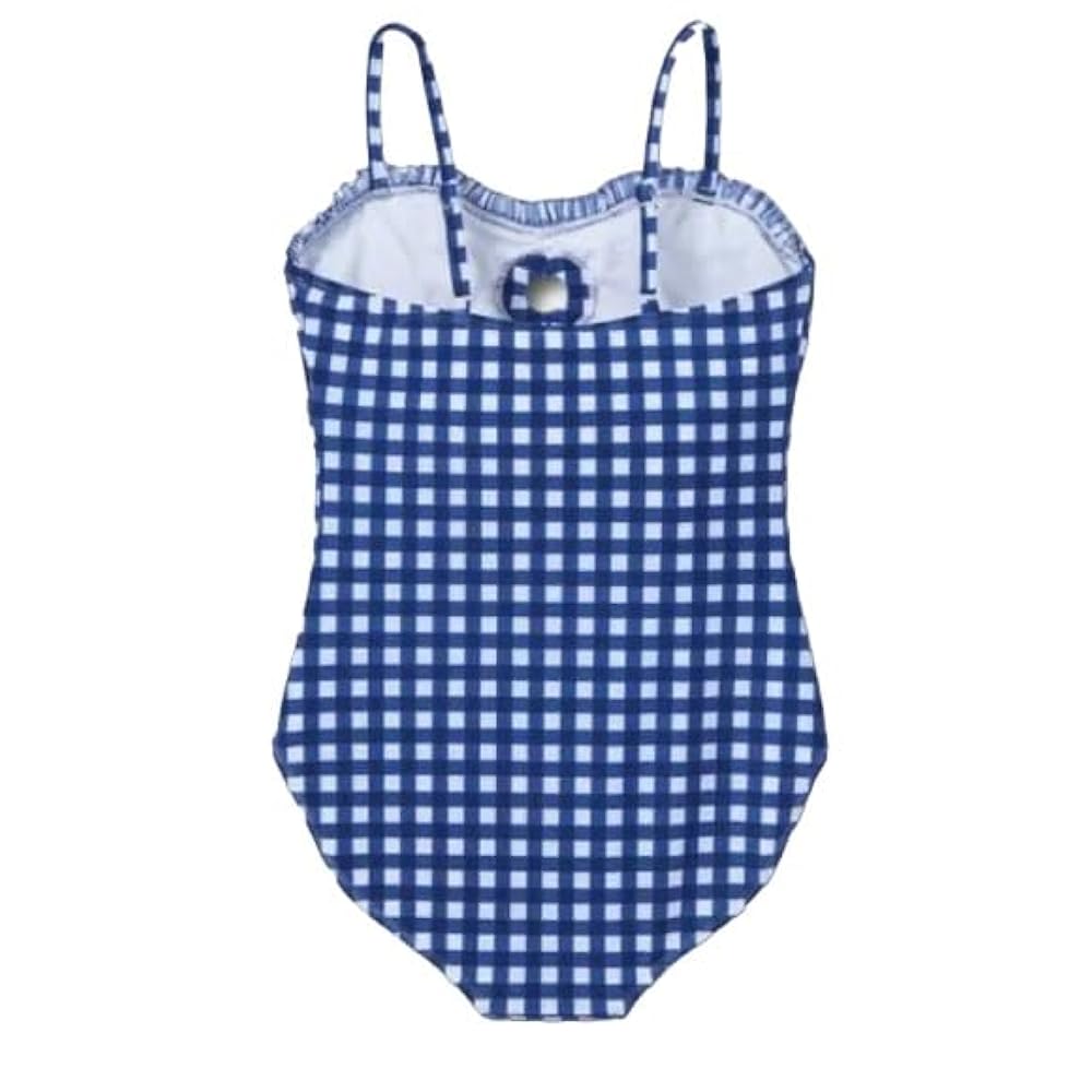 水着・ラッシュガード Piscess Plaid Check Triangle Bikini_Blue Piscess Plaid Check Triangle Bikini_Blue