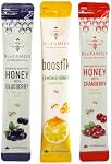 BeeFamily - Variety Honey Stick Set 300g - Blueberry Honey, Cranberry Honey, Lemon Honey
