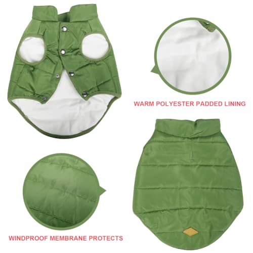 Meiwash Hundejacke, warm, für den Winter, gefüttert, für französische Bulldogge oder Mops