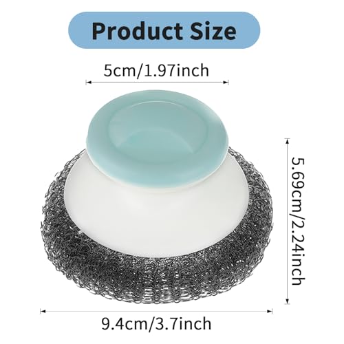 Amabro Stainless Steel Scrubber with Handle - Image 4