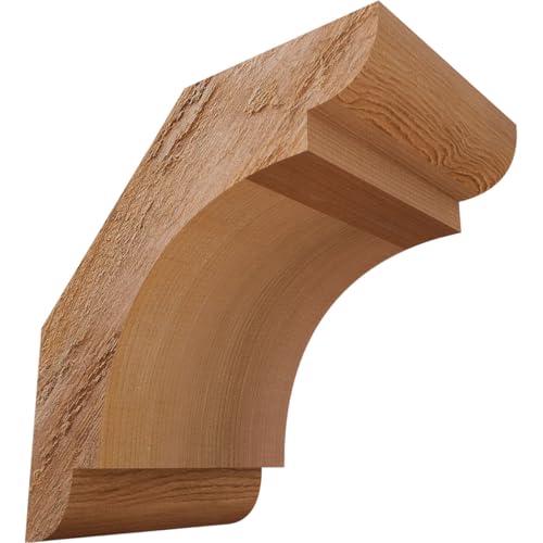Ekena Millwork BRC04X06X06OLY00RWR 4"W x 6"D x 6"H Olympic Rough Sawn Knee Brace, Western Red Cedar