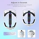 Head Strap for Oculus Quest 2/3/3s, 3-in-1 Adjustable Halo Headband, Replacement for Elite Strap, Enhanced Comfort Gaming Immersion VR Accessories Compatible with Oculus/Meta Quest 2/3/3s - Image 3