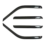 Deebior 4pcs Front Rear Tape On Dark Smoke Sun/Rain Guard Vent Shade Window Visors for 97-03 Ford F-150 97-99 Ford F-250 Light Duty Super/Extended Cab with 2 Half Size Rear Doors