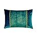 The HomeCentric Dekoracyjny Paw zielony Poszewka na poduszkę lędźwiową, 30 x 45 cm Aksamit Poszewka na poduszkę, Poszewka na poduszkę z Folia, Skóra i Patchwork, Jednolity kolor - Resplendent Peacock