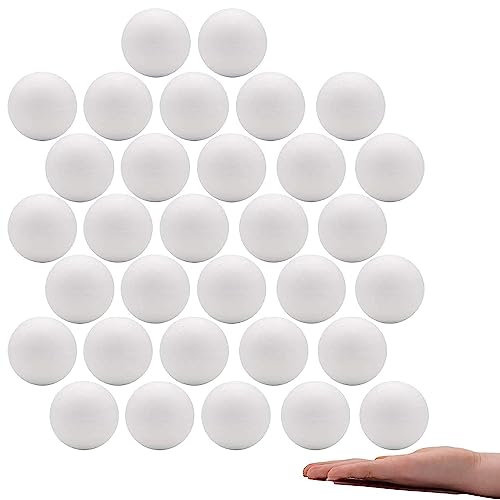 Crafare 2 Inch Foam Balls for Crafts White Polystyrene Craft Foam Balls 32Pack for Art Household School Projects Party Decoration