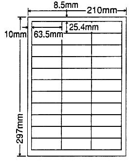 FCL-30F-10 OA���x�� �i�i�^�t�l�X���x�� �i63.5×25.4mm 33�ʕt�� A4���j 10���i�J���[���[�U�[�v�����^�p�t�B�����^�C�v���x��...